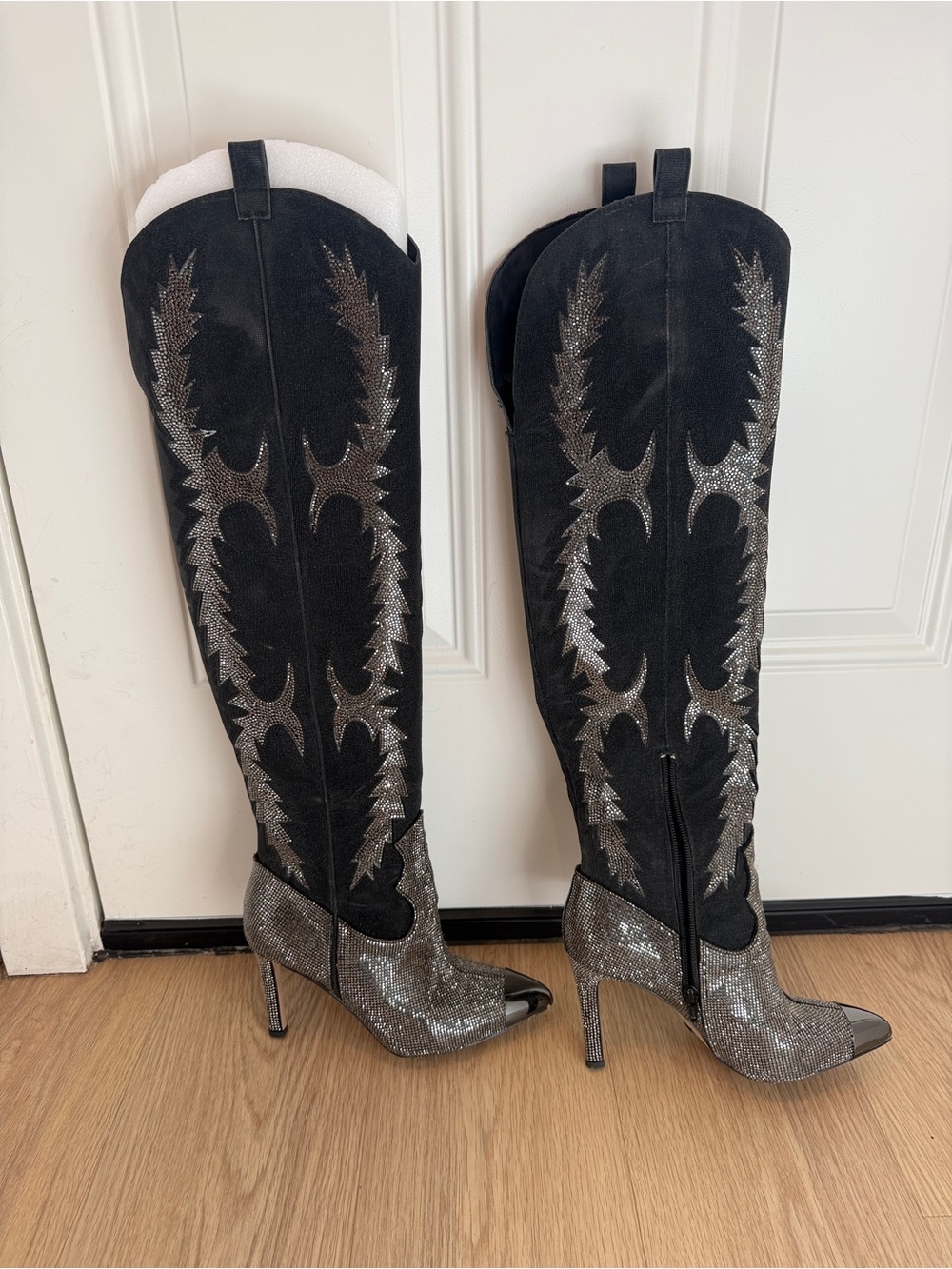 KatyannaTwo Over-the-Knee Rhinestone Embellished Western Dress Boots